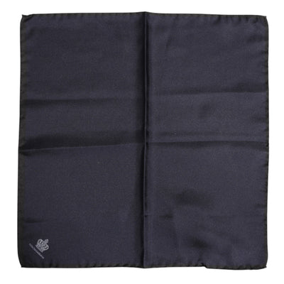 Dolce & Gabbana Blauer DG Crown Silk Square Herren Foulardschal