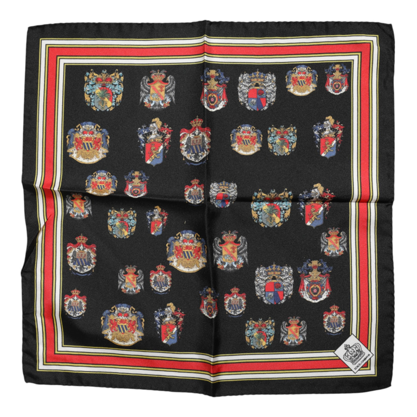 Dolce & Gabbana Multicolor Seide Quadrat Männer Foulard Schal