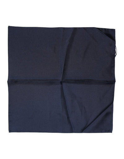 Dolce & Gabbana Dunkelblauer Seidenschal Quadratisch Herren Foulard