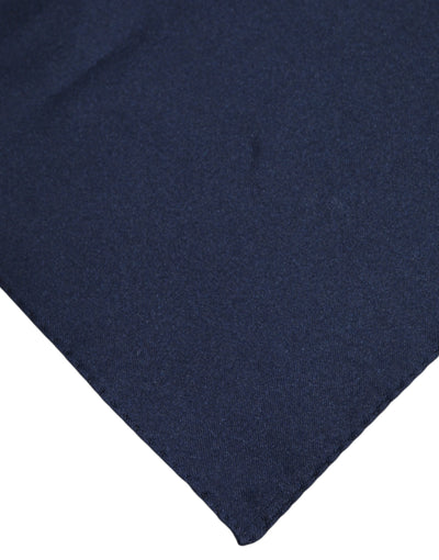 Dolce & Gabbana Dunkelblauer Seidenschal Quadratisch Herren Foulard