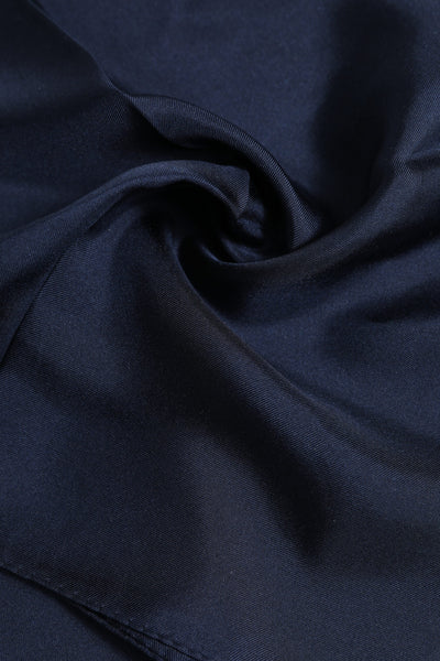 Dolce & Gabbana Dunkelblauer Seidenschal Quadratisch Herren Foulard