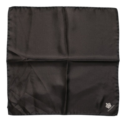 Dolce & Gabbana Brauner DG Crown Silk Square Herren Foulardschal