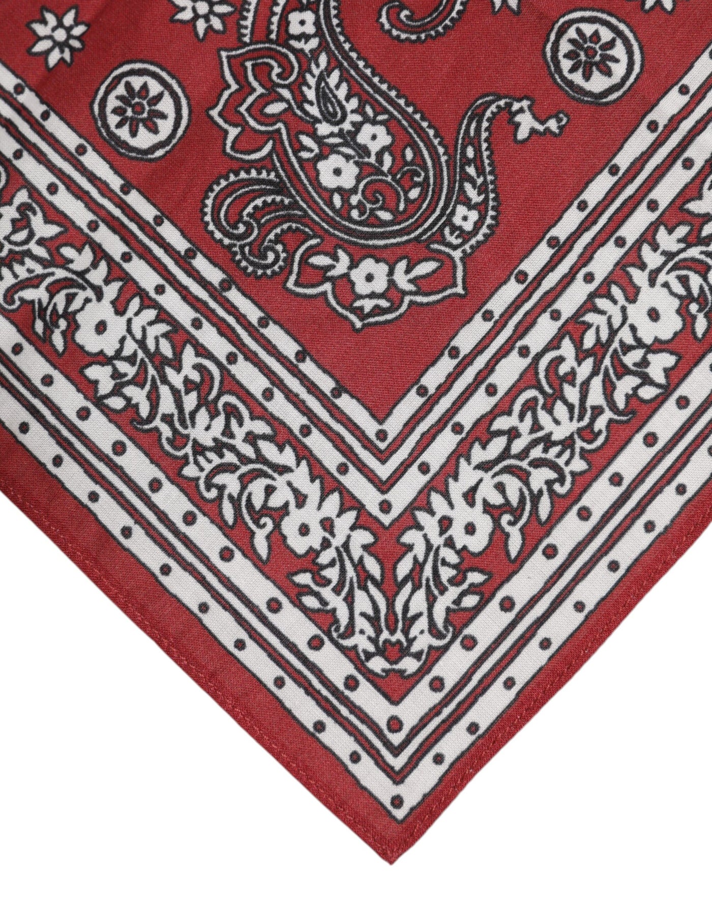 Dolce & Gabbana Roter geblümter quadratischer Foulardschal aus Baumwolle