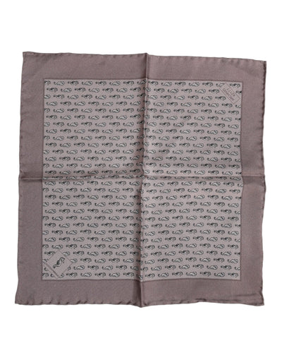 Dolce & Gabbana Braunes Seepferdchen Seidenschal Quadratisch Foulard