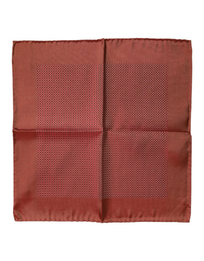 Dolce & Gabbana Orange Seide Quadrat Männer Foulard Schal