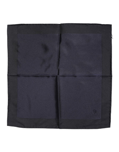Dolce & Gabbana Dunkelblauer Seidenschal Quadratisch Herren Foulard