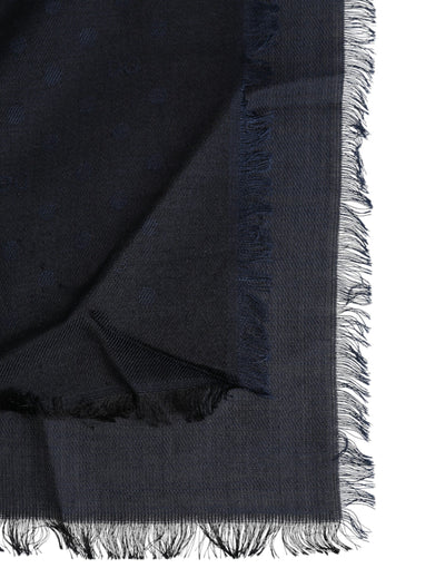 Dolce & Gabbana Schwarzer Viskose Fransen Halswärmer Schal