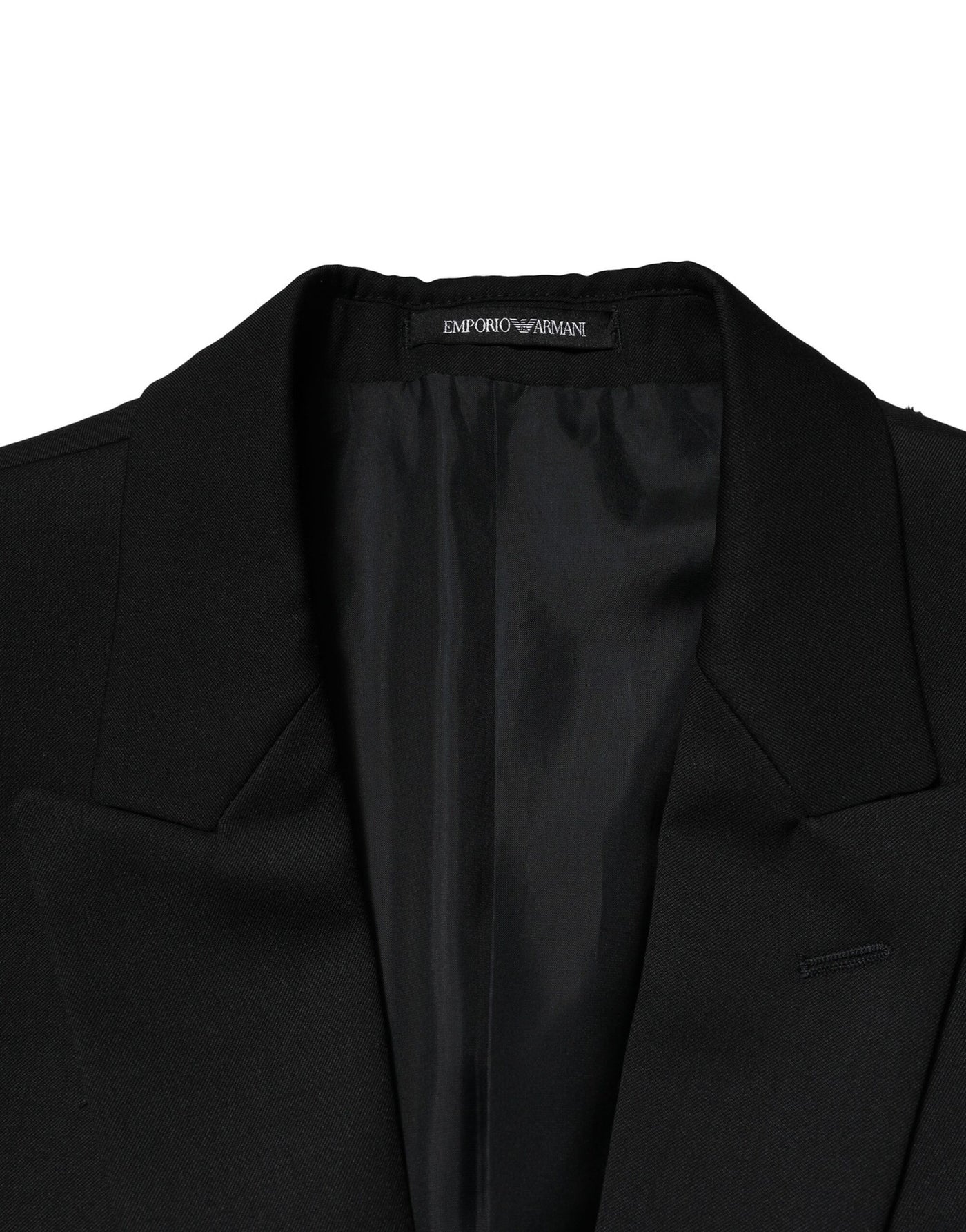 Emporio Armani Schwarzer Zweireiher Herren Jacke Anzug Blazer