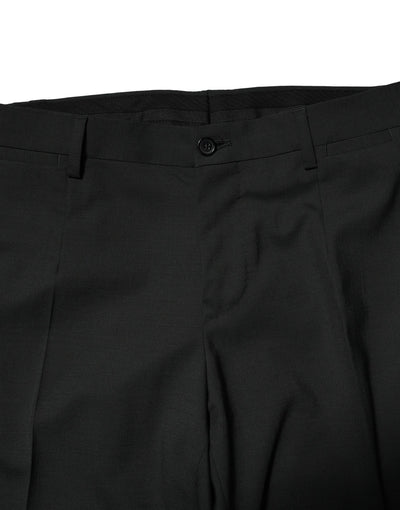 Dolce & Gabbana Schwarzer einreihiger Anzug aus Wolle (2 Teile)