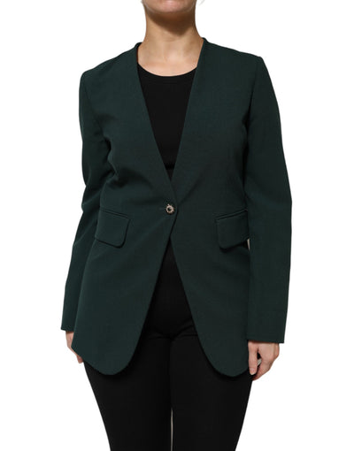 Maison Margiela Grüner einreihiger Mantel Jacke mit einem Knopf