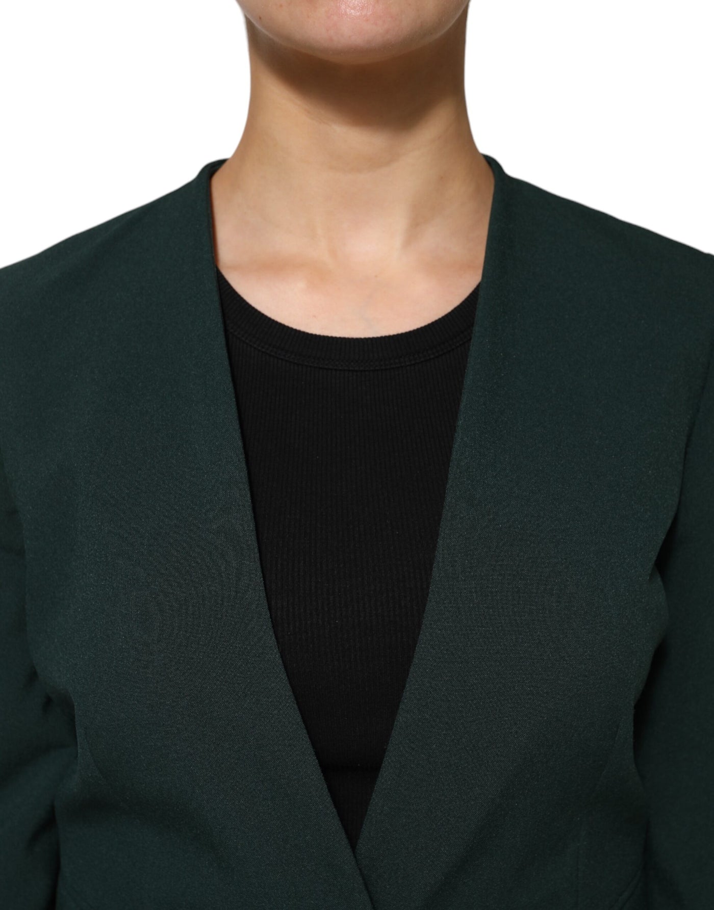 Maison Margiela Grüner einreihiger Mantel Jacke mit einem Knopf