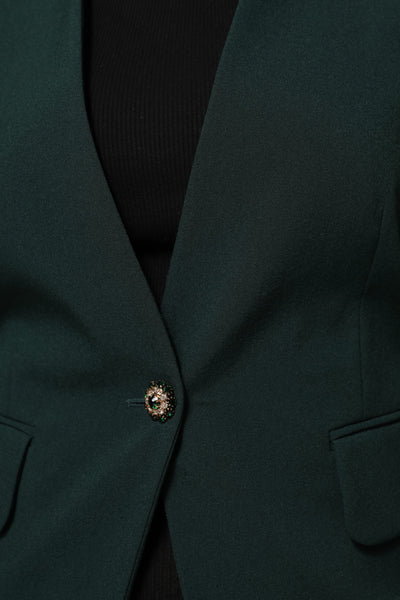 Maison Margiela Grüner einreihiger Mantel Jacke mit einem Knopf