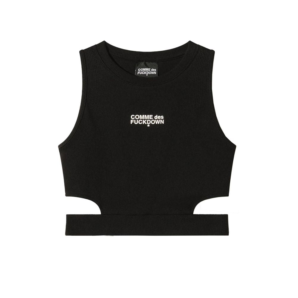 Comme Des Fuckdown Schwarze Baumwoll-Oberteile &amp