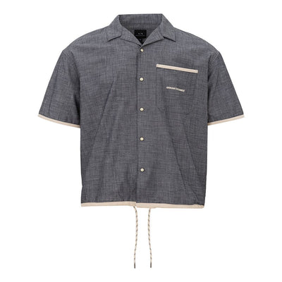 Armani Exchange Blaues Baumwollhemd