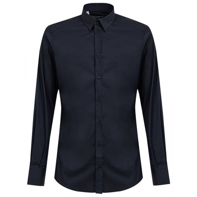 Dolce & Gabbana Blaues Baumwollhemd
