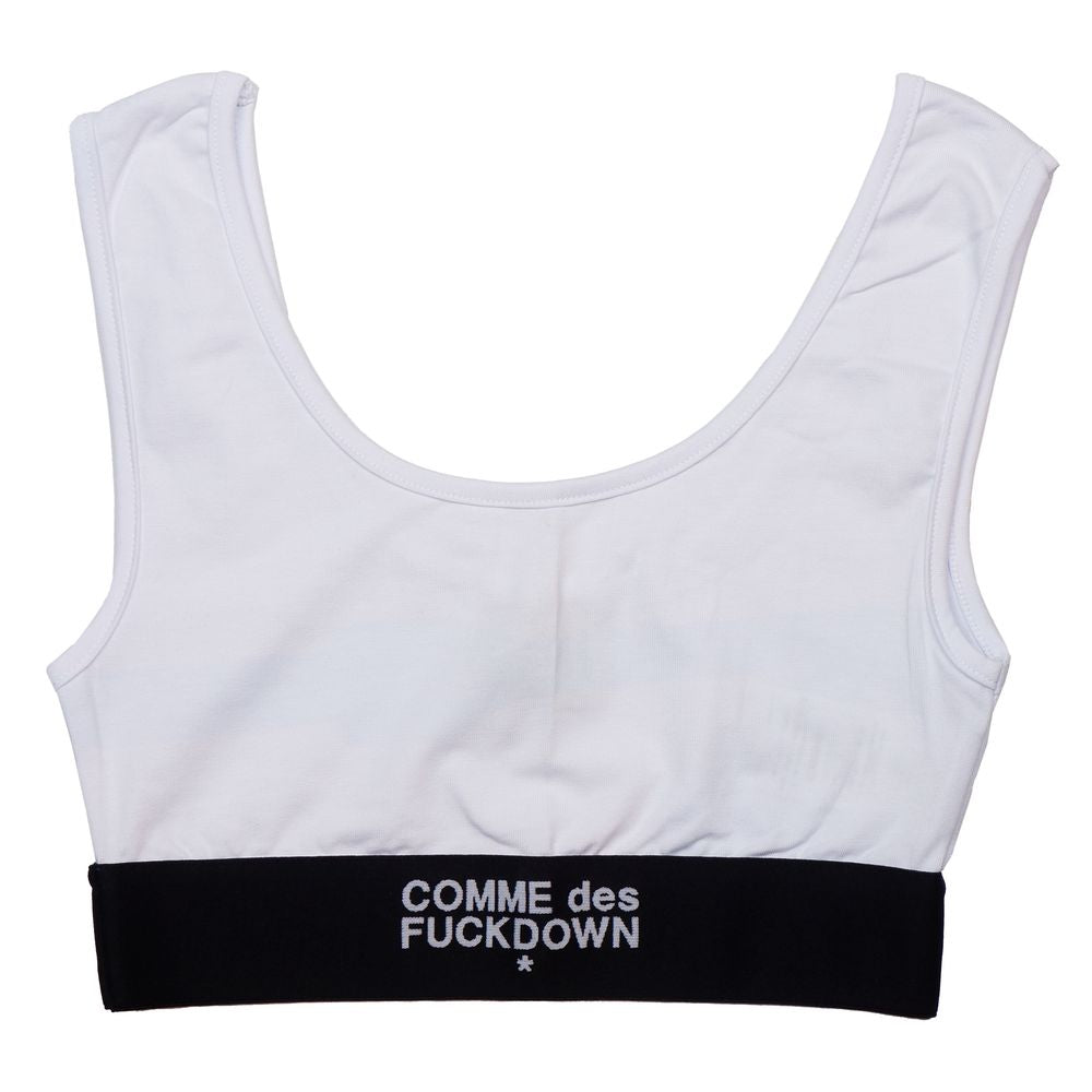 Comme Des Fuckdown Weiße Baumwoll-Oberteile &amp