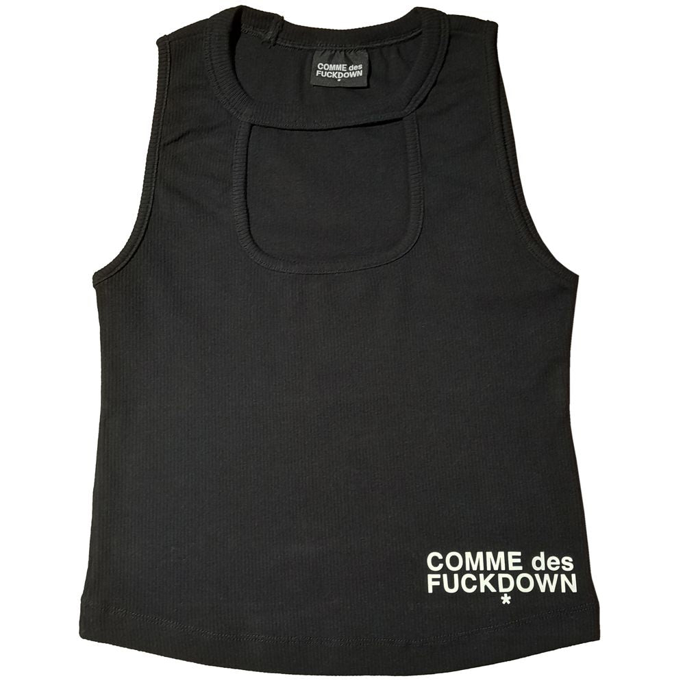 Comme Des Fuckdown Schwarze Baumwoll-Oberteile &amp