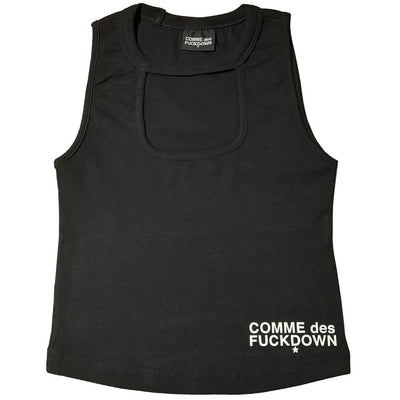 Comme Des Fuckdown Schwarze Baumwoll-Oberteile &amp