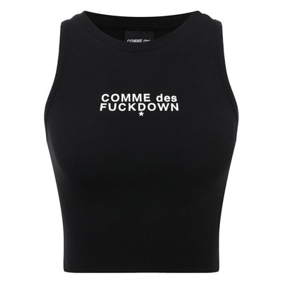 Comme Des Fuckdown Schwarze Baumwoll-Oberteile &amp