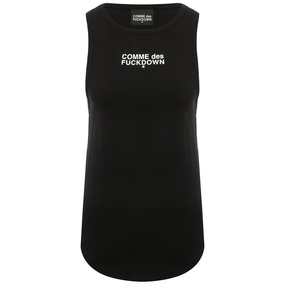 Comme Des Fuckdown Schwarze Baumwoll-Oberteile &amp