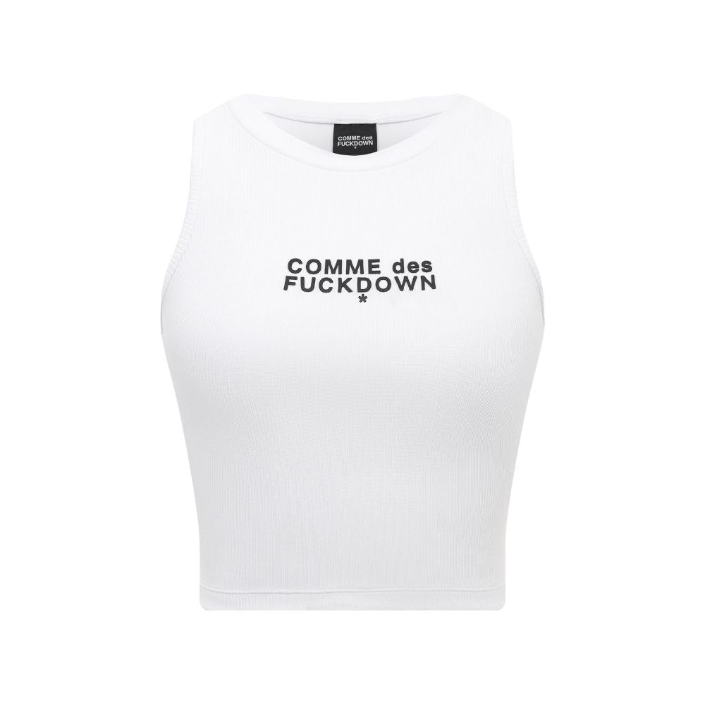 Comme Des Fuckdown Weiße Baumwoll-Oberteile &amp