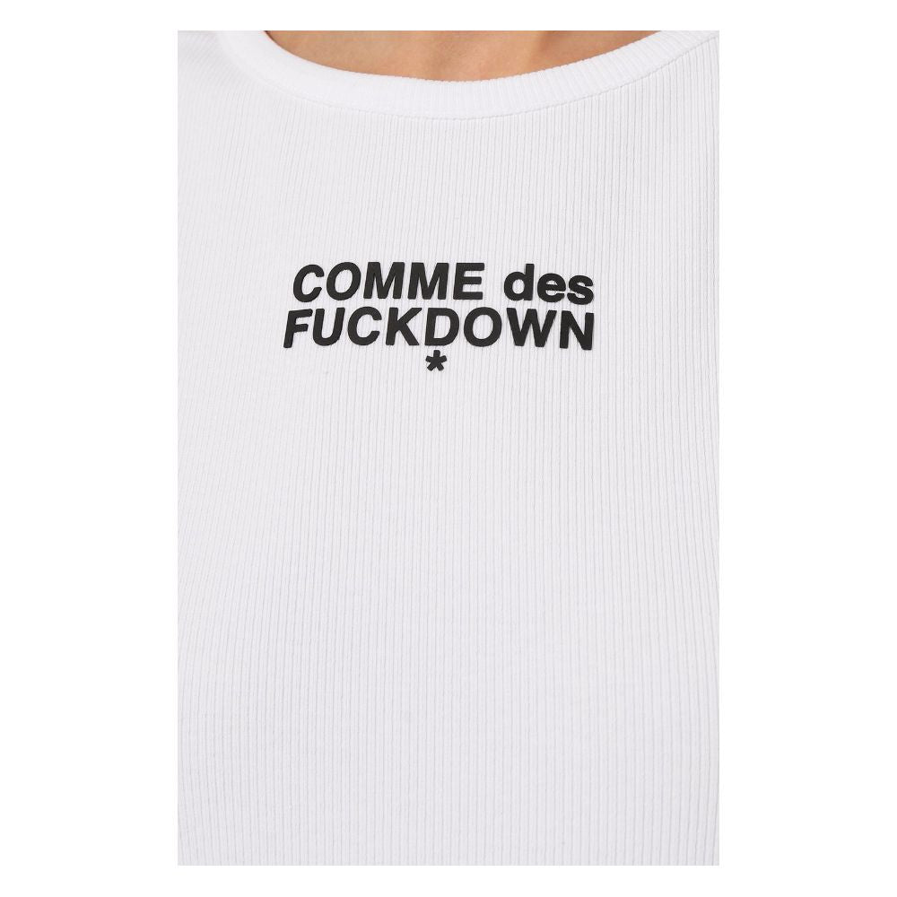 Comme Des Fuckdown Weiße Baumwoll-Oberteile &amp