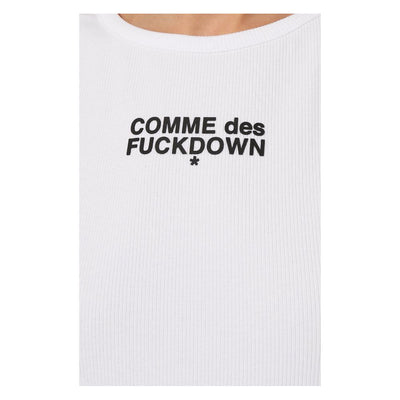 Comme Des Fuckdown Weiße Baumwoll-Oberteile &amp