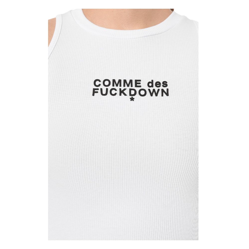 Comme Des Fuckdown Weiße Baumwoll-Oberteile &amp