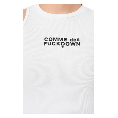 Comme Des Fuckdown Weiße Baumwoll-Oberteile &amp