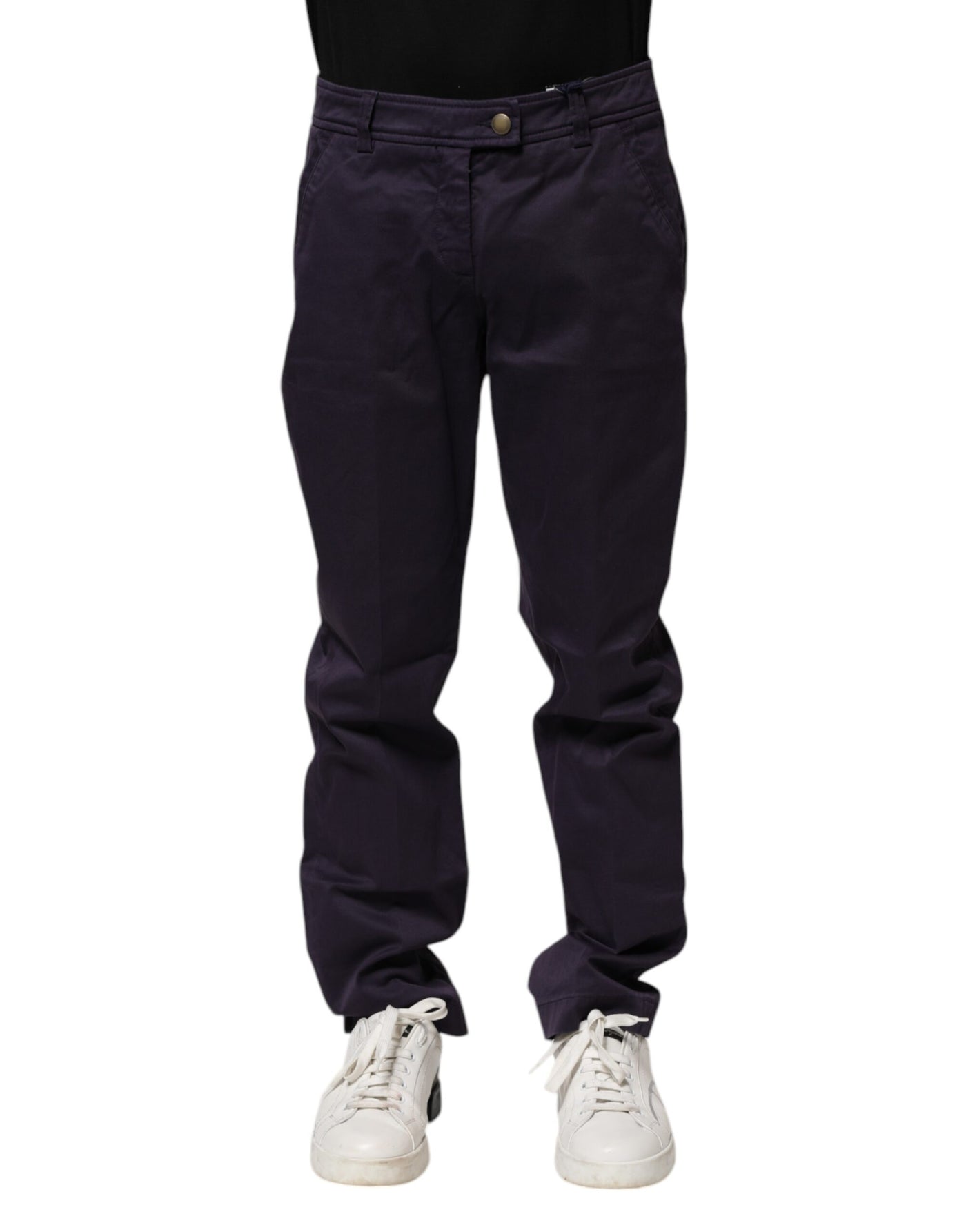Incotex Dunkellila Mittlere Taille Casual Straight Pants