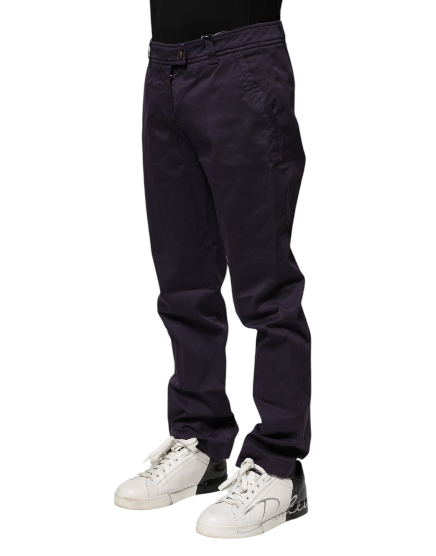 Incotex Dunkellila Mittlere Taille Casual Straight Pants