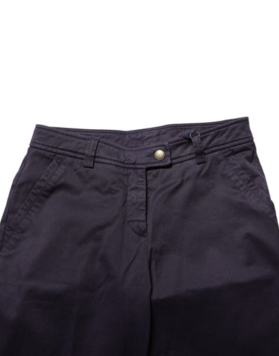 Incotex Dunkellila Mittlere Taille Casual Straight Pants
