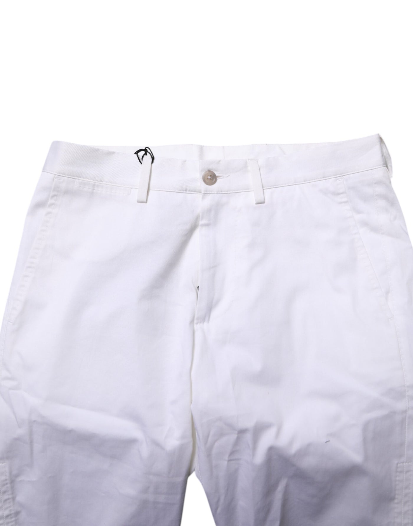 Dolce & Gabbana Weiße Baumwoll-Stretch Herren Denim Bermuda Shorts