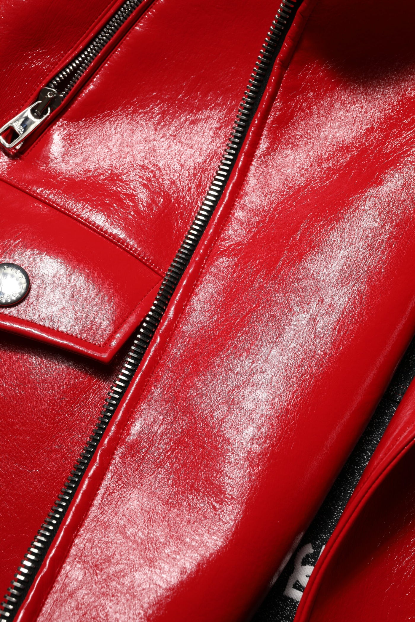 Dolce & Gabbana Rote Lammfelljacke mit Reißverschluss