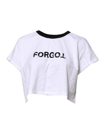 Dolce & Gabbana Weißes T-Shirt mit Rundhalsausschnitt und Grafikdruck