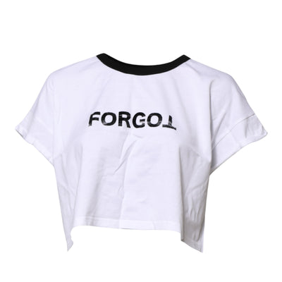 Dolce & Gabbana Weißes T-Shirt mit Rundhalsausschnitt und Grafikdruck