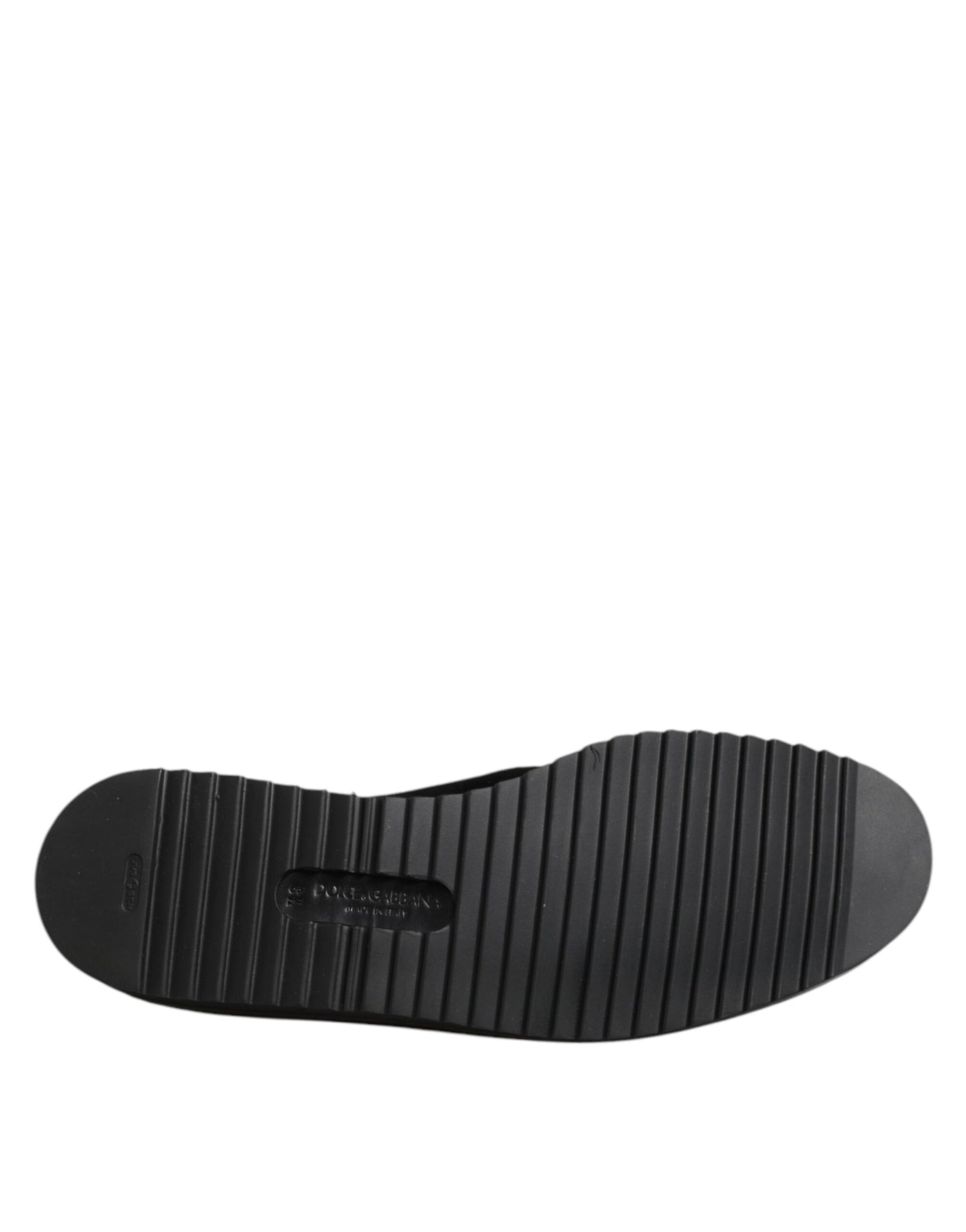 Dolce & Gabbana Schwarz bestickte Krone Loafers Schuhe
