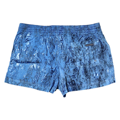 Dolce & Gabbana Blaue Logo Kordelzug Beachwear Shorts Bademode