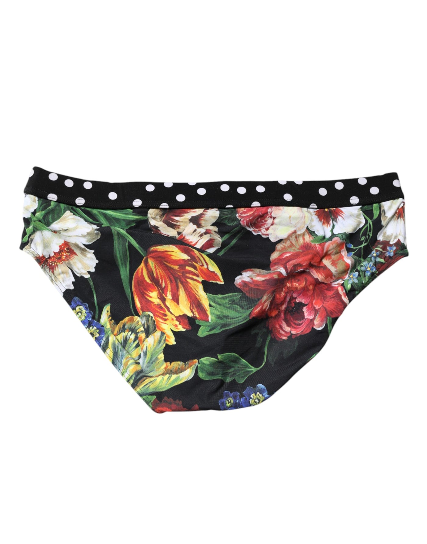 Dolce & Gabbana Black Floral Logo Beachwear Herren Badehose kurz