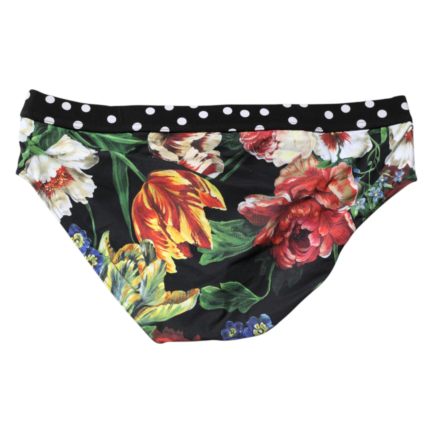 Dolce & Gabbana Black Floral Logo Beachwear Herren Badehose kurz