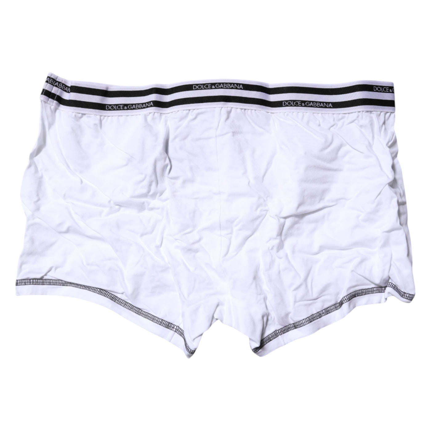 Dolce & Gabbana Weiße Cotton Stretch Regular Boxer Unterwäsche