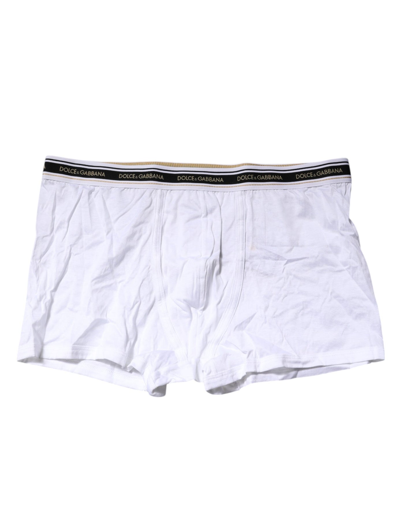 Dolce & Gabbana Weiße Cotton Stretch Regular Boxer Unterwäsche