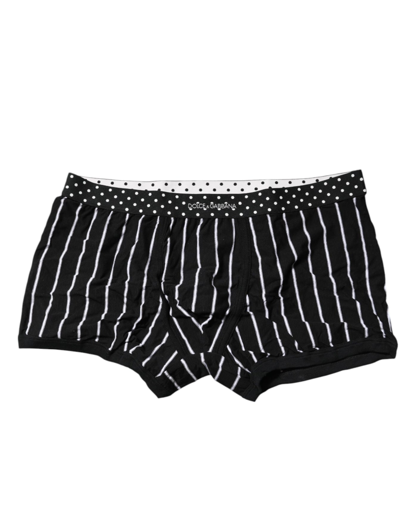 Dolce & Gabbana Schwarz-weiß gestreifte reguläre Boxer-Unterwäsche