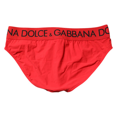 Dolce & Gabbana Rotes Logo Taille Männer Strandbekleidung kurze Bademode