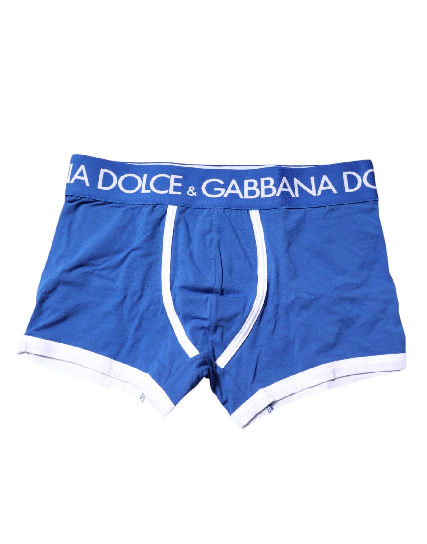 Dolce & Gabbana Blaue Logo Waist Regular Boxer Slip Unterwäsche