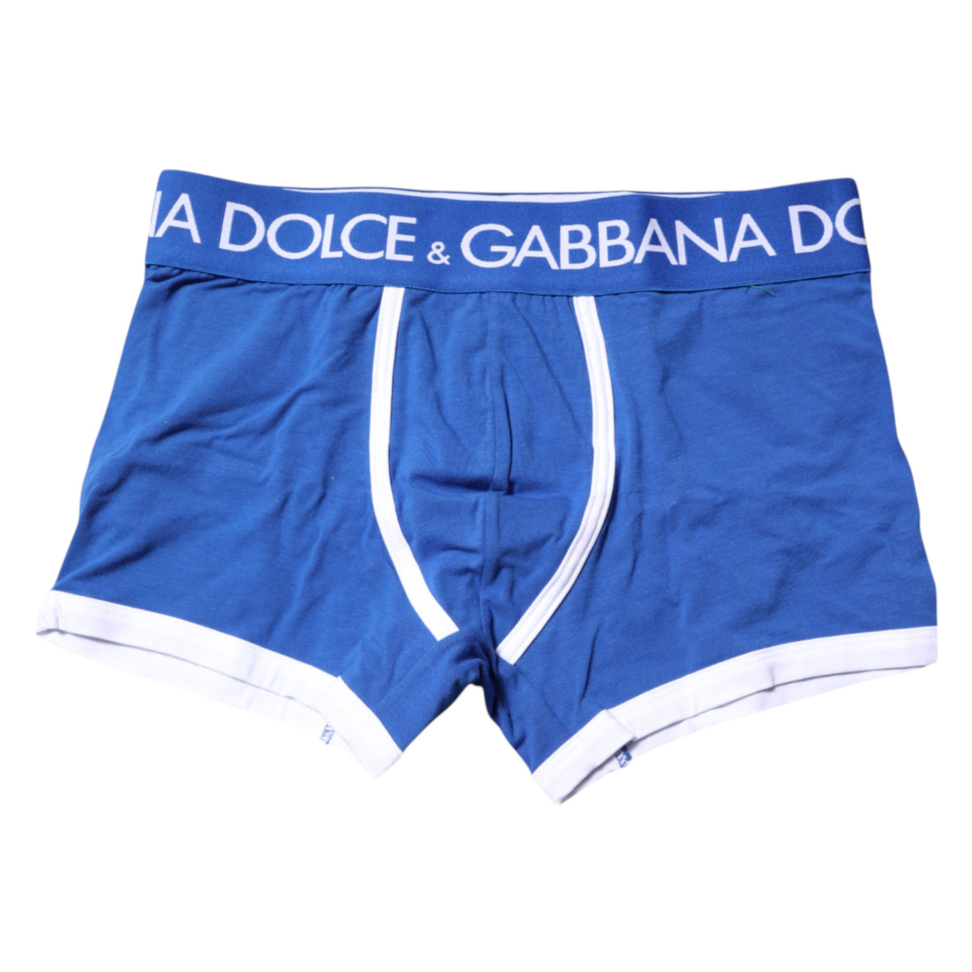 Dolce & Gabbana Blaue Logo Waist Regular Boxer Slip Unterwäsche