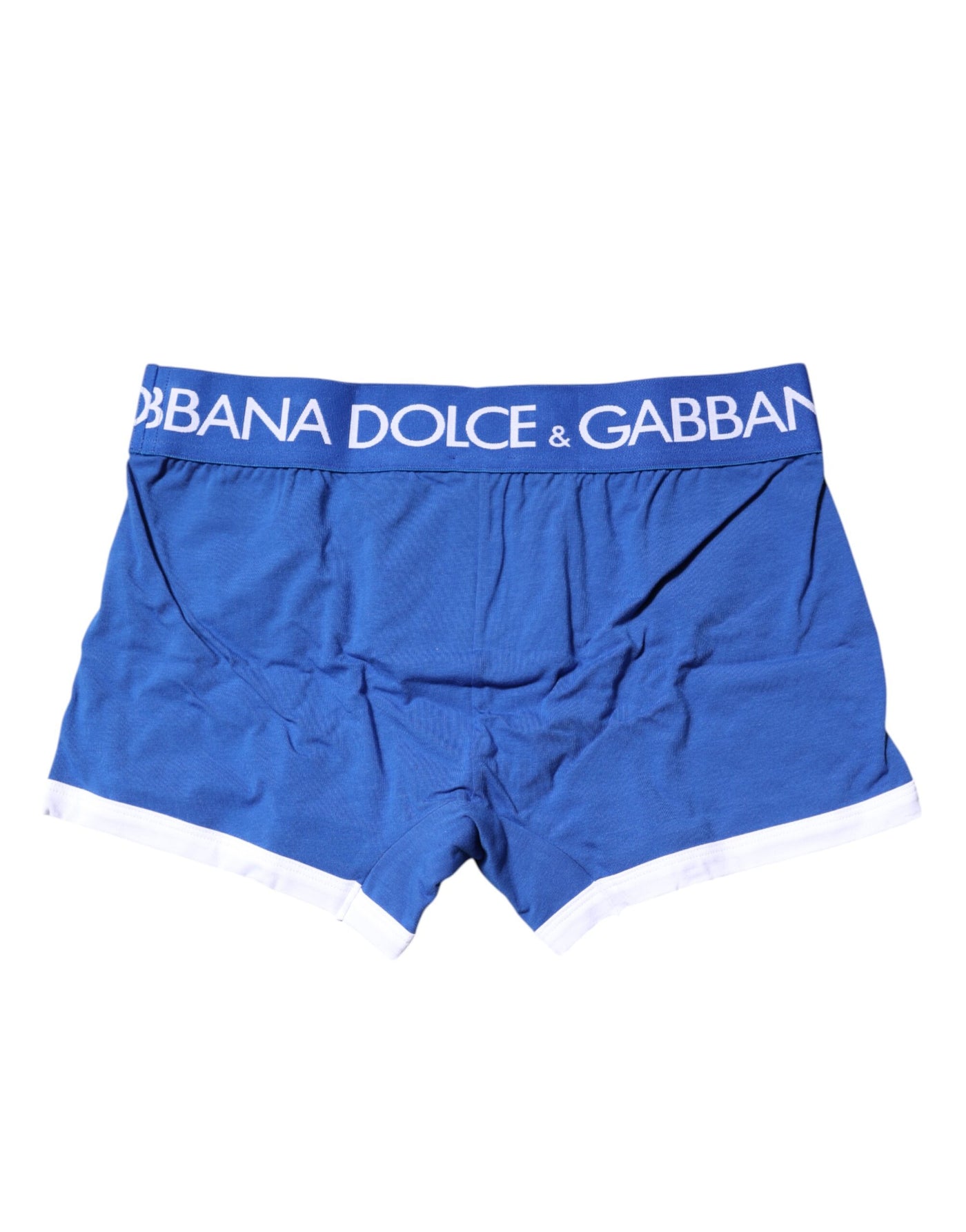 Dolce & Gabbana Blaue Logo Waist Regular Boxer Slip Unterwäsche