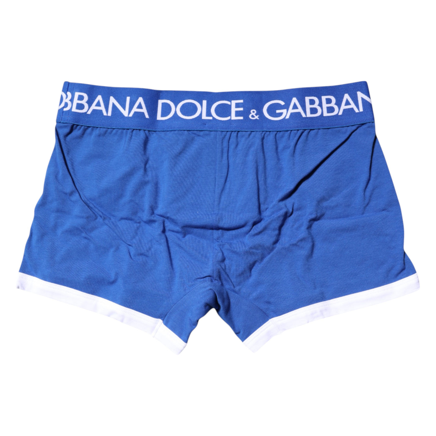 Dolce & Gabbana Blaue Logo Waist Regular Boxer Slip Unterwäsche