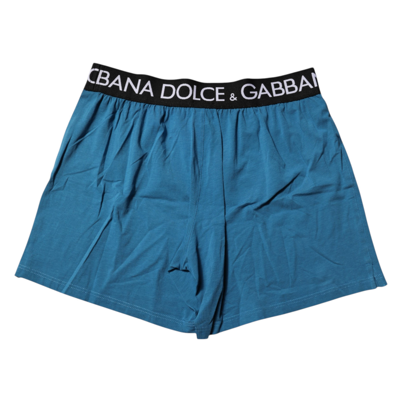 Dolce & Gabbana Blaue Logo Taille Regular Boxershorts Unterwäsche