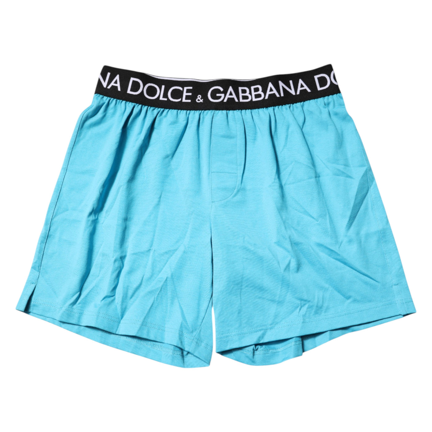 Dolce & Gabbana Blaue Logo Taille Regular Boxershorts Unterwäsche
